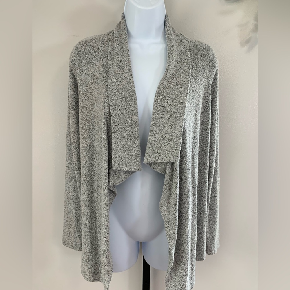 Moa Moa Light Gray Women's Open Cardigan